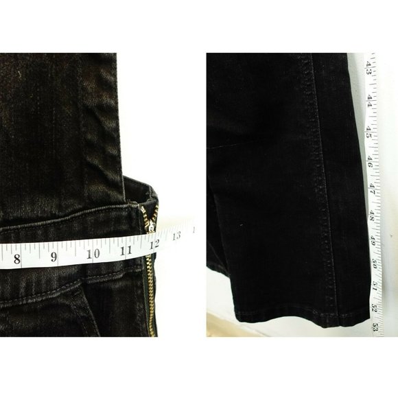 $239 MADEWELL Women's Black Denim Jean Overall XS Jumpsuit Boot Cut Cross Back - Picture 8 of 12